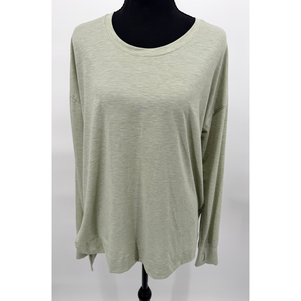 All in Motion Long Sleeve Top Women M Green Excellent Thumbhole Active Tee